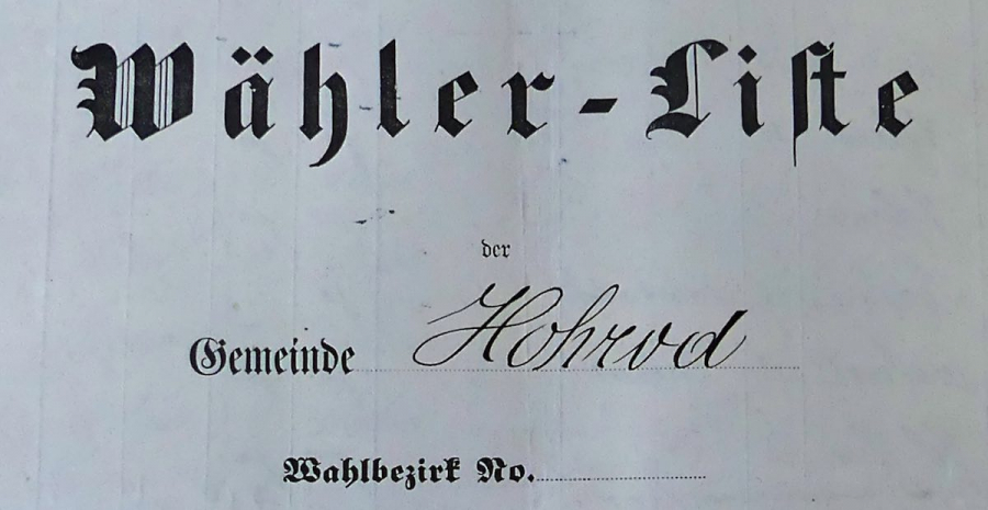 HOHROD liste électorale 1893