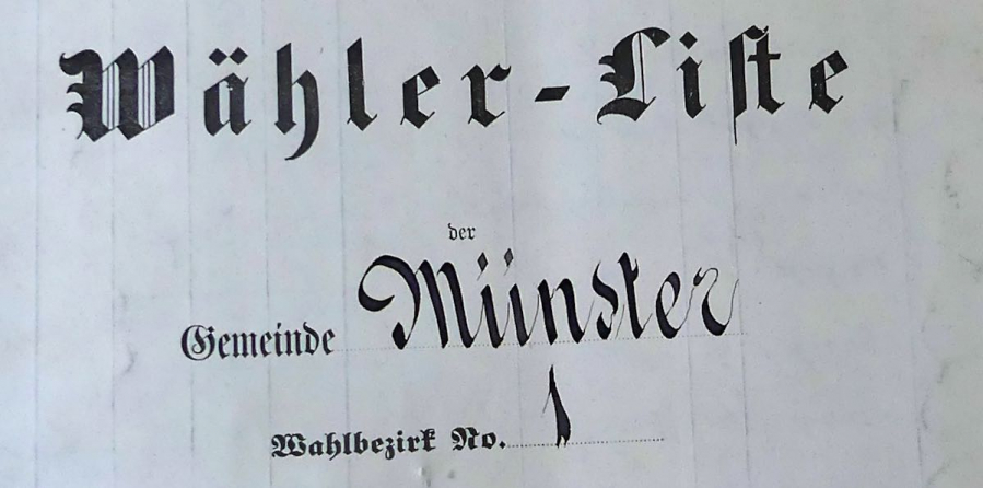 MUNSTER liste électorale 1893