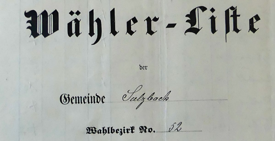 SOULTZBACH-LES-BAINS liste électorale 1893