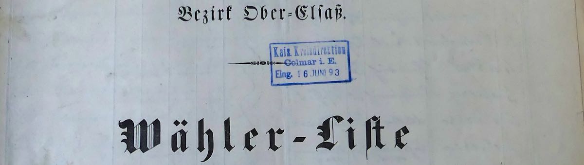 ZIMMERBACH liste électorale 1893